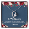 Forever Love Necklace | Personalized Grammy Necklace From Grandkids Granddaughter Grandson I've Loved You My Whole Life Floral Grammy Birthday Mothers Day Christmas Customized Message Card | teecentury