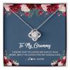 Love Knot Necklace | Personalized Grammy Necklace From Grandkids Granddaughter Grandson I've Loved You My Whole Life Floral Grammy Birthday Mothers Day Christmas Customized Message Card | teecentury