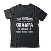 Personalized Grampa Custom Kids Name This Awesome Grampa Belongs To Grampa Fathers Day Birthday Christmas Shirt & Hoodie | teecentury