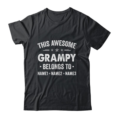 Personalized Grampy Custom Kids Name This Awesome Grampy Belongs To Grampy Fathers Day Birthday Christmas Shirt & Hoodie | teecentury