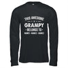 Personalized Grampy Custom Kids Name This Awesome Grampy Belongs To Grampy Fathers Day Birthday Christmas Shirt & Hoodie | teecentury