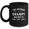 Personalized Grampy Custom Kids Name This Awesome Grampy Belongs To Grampy Fathers Day Birthday Christmas Mug | teecentury