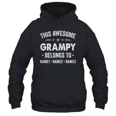 Personalized Grampy Custom Kids Name This Awesome Grampy Belongs To Grampy Fathers Day Birthday Christmas Shirt & Hoodie | teecentury