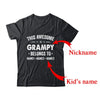 Personalized Grampy Custom Kids Name This Awesome Grampy Belongs To Grampy Fathers Day Birthday Christmas Shirt & Hoodie | Custom | teecentury