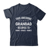 Personalized Grandad Custom Kids Name This Awesome Grandad Belongs To Grandad Fathers Day Birthday Christmas Shirt & Hoodie | teecentury