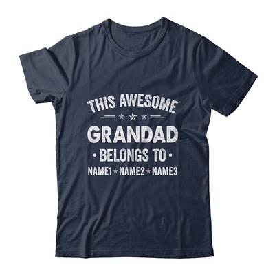 Personalized Grandad Custom Kids Name This Awesome Grandad Belongs To Grandad Fathers Day Birthday Christmas Shirt & Hoodie | teecentury