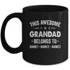 Personalized Grandad Custom Kids Name This Awesome Grandad Belongs To Grandad Fathers Day Birthday Christmas Mug | teecentury