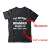 Personalized Grandad Custom Kids Name This Awesome Grandad Belongs To Grandad Fathers Day Birthday Christmas Shirt & Hoodie | Custom | teecentury