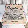 Personalized Grandma Blanket From Grandkids We Hugged This Blanket Mail Letter Grandma Birthday Mothers Day Christmas Gift Customized Fleece Blanket Blanket | Teecentury.com