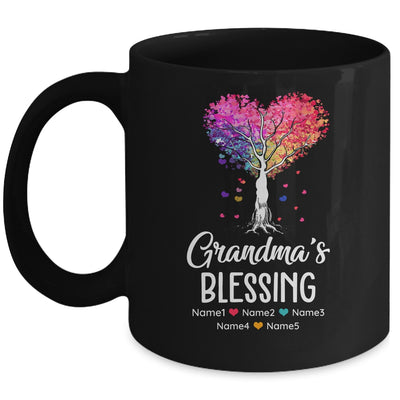 Personalized Grandma Is Blessed With Grandkids Name Colortree Custom Grandma Mothers Day Birthday Christmas Mug | teecentury