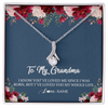 Alluring Beauty Necklace | Personalized Grandma Necklace From Grandkids Granddaughter Grandson I've Loved You My Whole Life Floral Grandma Birthday Mothers Day Christmas Customized Message Card | teecentury