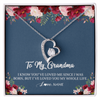Forever Love Necklace | Personalized Grandma Necklace From Grandkids Granddaughter Grandson I've Loved You My Whole Life Floral Grandma Birthday Mothers Day Christmas Customized Message Card | teecentury