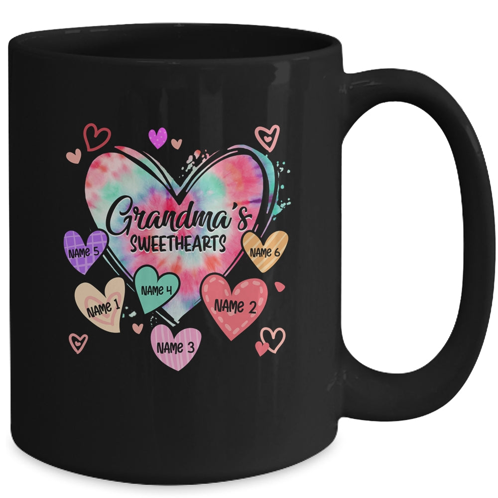 Personalized Grandma Sweethearts Custom With Grandkids Name Valentines Day Mothers Day Birthday Christmas Mug | teecentury