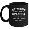 Personalized Grandpa With Kids Name My Favorite People Call Me Grandpa Custom For Men Fathers Day Birthday Christmas Mug | teecentury