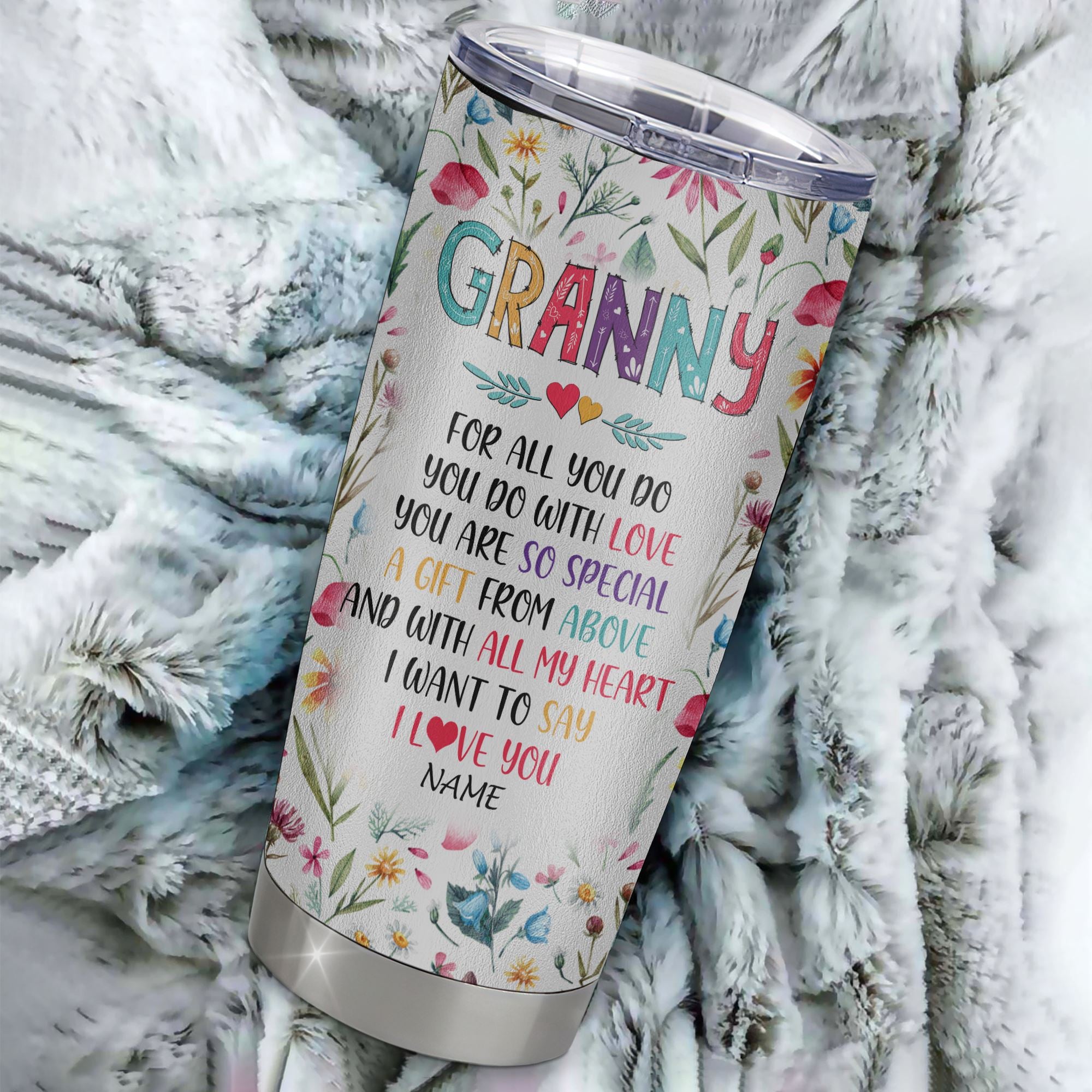 Personalized Granny From Granddaughter Grandson Grandchildren Stainless Steel Tumbler Cup You Are So Special I Love You Granny Mothers Day Birthday Christmas Travel Mug | teecentury