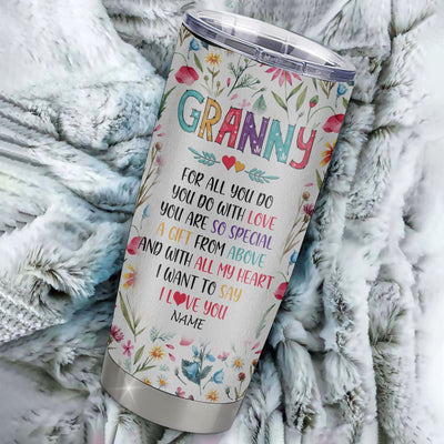 Personalized Granny From Granddaughter Grandson Grandchildren Stainless Steel Tumbler Cup You Are So Special I Love You Granny Mothers Day Birthday Christmas Travel Mug | teecentury