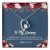 Forever Love Necklace | Personalized Granny Necklace From Grandkids Granddaughter Grandson I've Loved You My Whole Life Floral Granny Birthday Mothers Day Christmas Customized Message Card | teecentury