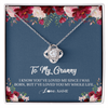Love Knot Necklace | Personalized Granny Necklace From Grandkids Granddaughter Grandson I've Loved You My Whole Life Floral Granny Birthday Mothers Day Christmas Customized Message Card | teecentury