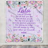 Personalized Lala Blanket From Granddaughter Grandson Floral Butterfly Love You Give Lala Mothers Day Birthday Christmas Customized Bed Fleece Throw Blanket | teecentury