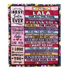 Personalized Lala Blanket From Granddaughter Grandson Thank You For The Love Lala Mothers Day Birthday Christmas Customized Bed Fleece Throw Blanket | teecentury
