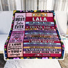 Personalized Lala Blanket From Granddaughter Grandson Thank You For The Love Lala Mothers Day Birthday Christmas Customized Bed Fleece Throw Blanket | teecentury