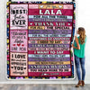 Personalized Lala Blanket From Granddaughter Grandson Thank You For The Love Lala Mothers Day Birthday Christmas Customized Bed Fleece Throw Blanket | teecentury
