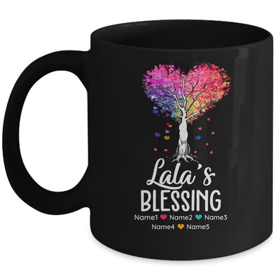 Personalized Lala Is Blessed With Grandkids Name Colortree Custom Grandma Mothers Day Birthday Christmas Mug | teecentury