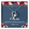 Forever Love Necklace | Personalized Lala Necklace From Grandkids Granddaughter Grandson I've Loved You My Whole Life Floral Lala Birthday Mothers Day Christmas Customized Message Card | teecentury
