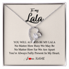 Forever Love Necklace | Personalized Lala Necklace From Grandkids Granddaughter Grandson You're Always In My Heart Lala Birthday Mothers Day Christmas Customized Gift Box Message Card | teecentury
