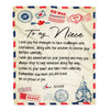 Personalized Letter Blanket To My Niece From Aunt Auntie Uncle I'm So Proud Of You Niece Birthday Christmas Thanksgiving Graduation Customized Fleece Blanket Blanket | Teecentury.com