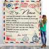 Personalized Letter Blanket To My Niece From Aunt Auntie Uncle I'm So Proud Of You Niece Birthday Christmas Thanksgiving Graduation Customized Fleece Blanket Blanket | Teecentury.com