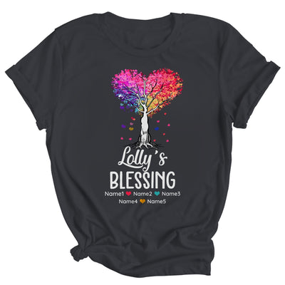 Personalized Lolly Is Blessed With Grandkids Name Colortree Custom Grandma Mothers Day Birthday Christmas Shirt & Tank Top | teecentury
