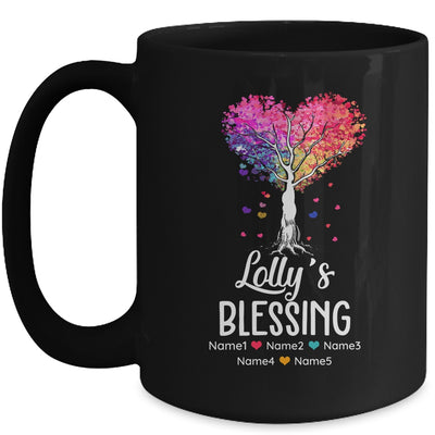 Personalized Lolly Is Blessed With Grandkids Name Colortree Custom Grandma Mothers Day Birthday Christmas Mug | teecentury