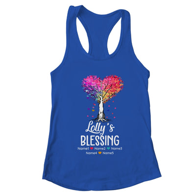 Personalized Lolly Is Blessed With Grandkids Name Colortree Custom Grandma Mothers Day Birthday Christmas Shirt & Tank Top | teecentury