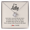 Love Knot Necklace | Personalized Lolly Necklace From Grandkids Granddaughter Grandson You're Always In My Heart Lolly Birthday Mothers Day Jewelry Customized Gift Box Message Card | teecentury