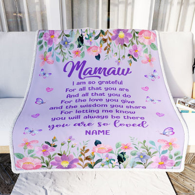 Personalized mamaw blanket store