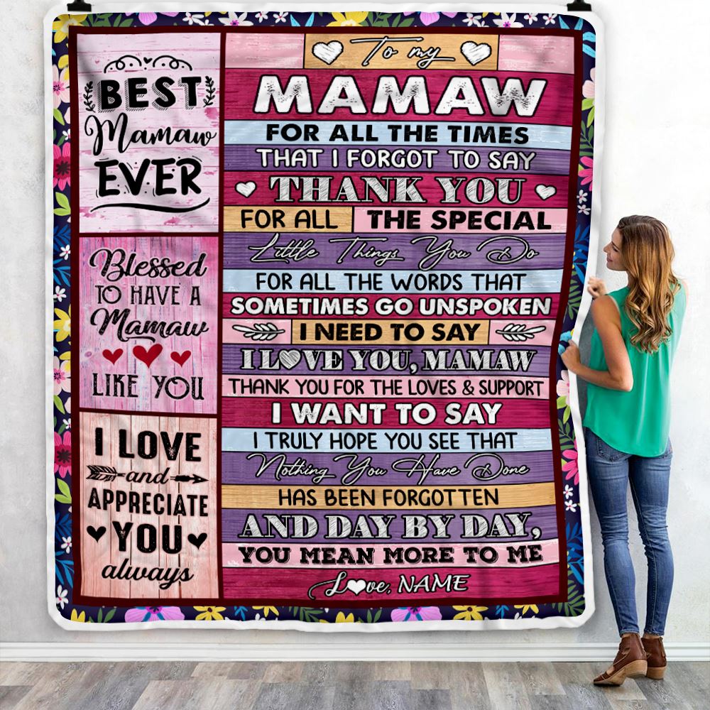 Personalized mamaw online blanket
