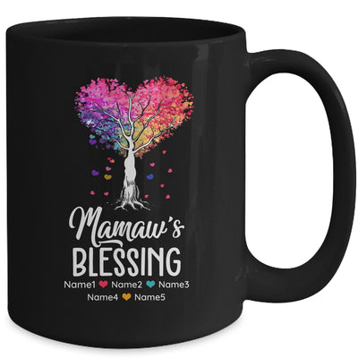 Personalized Mamaw Is Blessed With Grandkids Name Colortree Custom Grandma Mothers Day Birthday Christmas Mug | teecentury