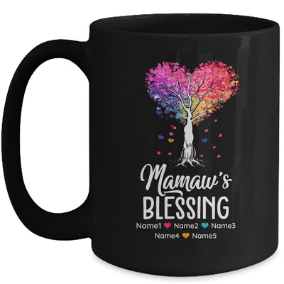 Personalized Mamaw Is Blessed With Grandkids Name Colortree Custom Grandma Mothers Day Birthday Christmas Mug | teecentury