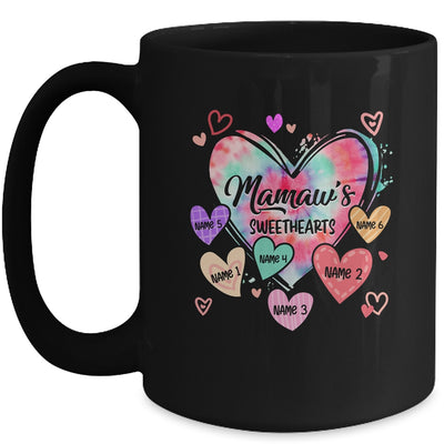 Personalized Mamaw Sweethearts Custom With Grandkids Name Valentines Day Mothers Day Birthday Christmas Mug | teecentury