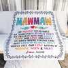 Personalized MawMaw Blanket From Grandkids We Hugged This Blanket MawMaw Birthday Mothers Day Christmas Customized Fleece Blanket Blanket | Teecentury.com