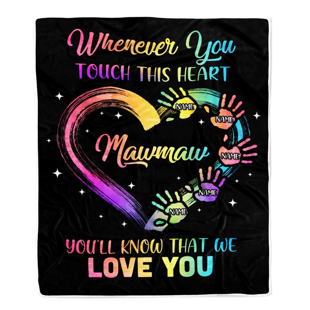 Personalized Mawmaw Blanket From Grandkids Granddaughter Grandson We Love You Grandparent Mawmaw Birthday Mothers Day Christmas Bed Fleece Throw Blanket | teecentury