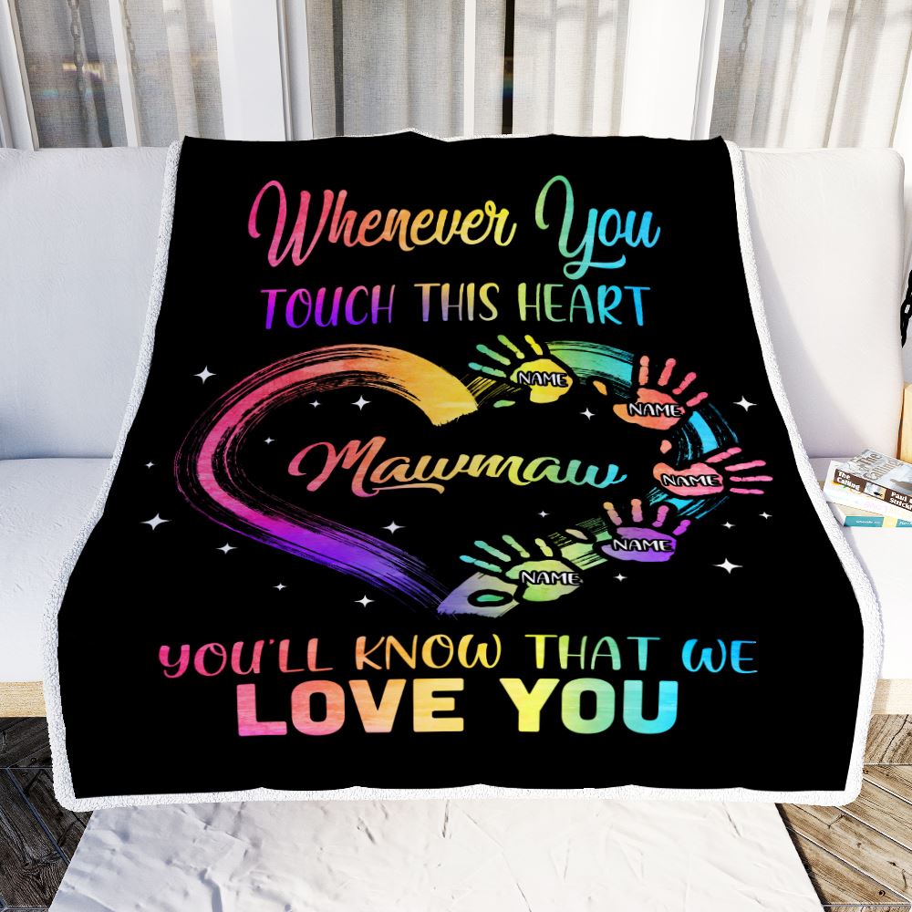 Personalized Mawmaw Blanket From Grandkids Granddaughter Grandson We Love You Grandparent Mawmaw Birthday Mothers Day Christmas Bed Fleece Throw Blanket | teecentury