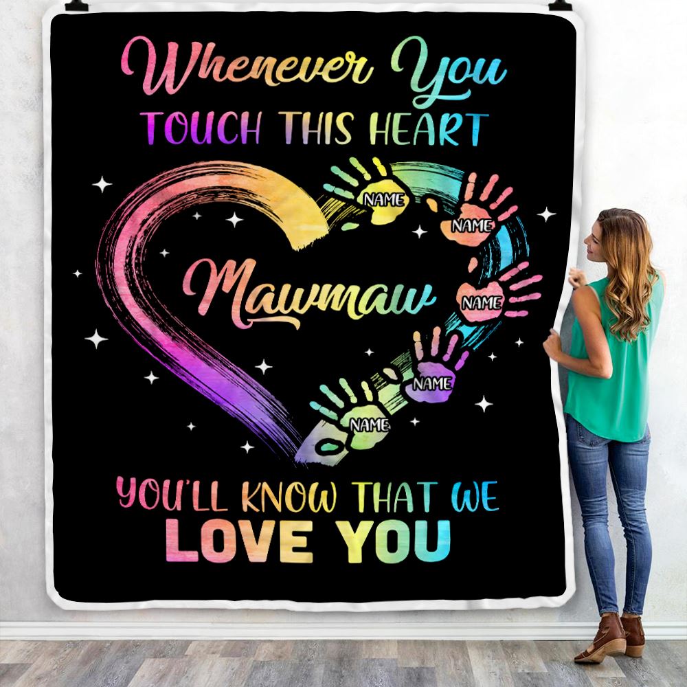 Personalized Mawmaw Blanket From Grandkids Granddaughter Grandson We Love You Grandparent Mawmaw Birthday Mothers Day Christmas Bed Fleece Throw Blanket | teecentury