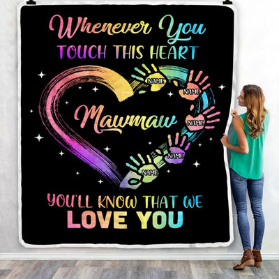 Personalized Mawmaw Blanket From Grandkids Granddaughter Grandson We Love You Grandparent Mawmaw Birthday Mothers Day Christmas Bed Fleece Throw Blanket | teecentury