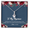 Alluring Beauty Necklace | Personalized Mawmaw Necklace From Grandkids Granddaughter Grandson I've Loved You My Whole Life Floral Mawmaw Birthday Mothers Day Christmas Customized Message Card | teecentury