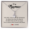 Alluring Beauty Necklace | Personalized Mawmaw Necklace From Grandkids Granddaughter Grandson You're Always In My Heart Mawmaw Birthday Mothers Day Customized Gift Box Message Card | teecentury