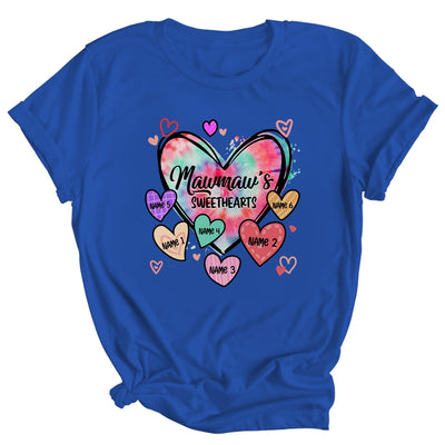 Personalized Mawmaw Sweethearts Custom With Grandkids Name Valentines Day Mothers Day Birthday Christmas Shirt & Tank Top | teecentury