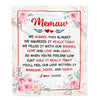 Personalized Memaw Blanket From Grandkids Granddaughter Grandson We Hugged This Blanket Floral Memaw Birthday Mothers Day Christmas Customized Fleece Blanket | teecentury