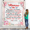 Personalized Memaw Blanket From Grandkids Granddaughter Grandson We Hugged This Blanket Floral Memaw Birthday Mothers Day Christmas Customized Fleece Blanket | teecentury